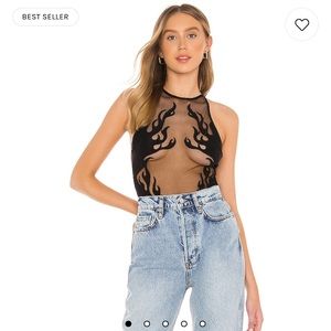 NWT thistle and spire smoking mirrors body suit large